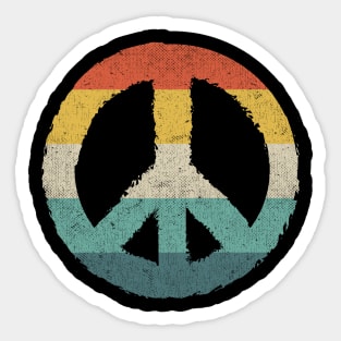 Vintage Peace Sign Retro Peace Symbol Sticker